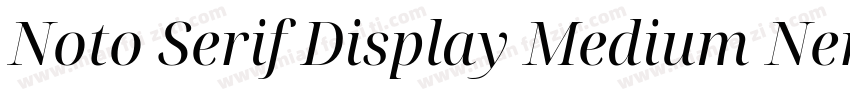 Noto Serif Display Medium Nerd Font字体转换